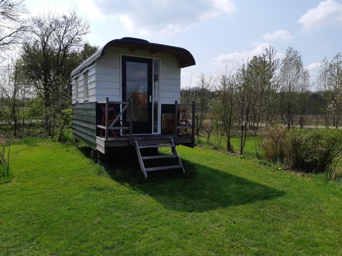 B&B Pipowagen "Het Wellnesst" Op Wellness Camping En B&B Stoltenborg Meddo ภายนอก รูปภาพ